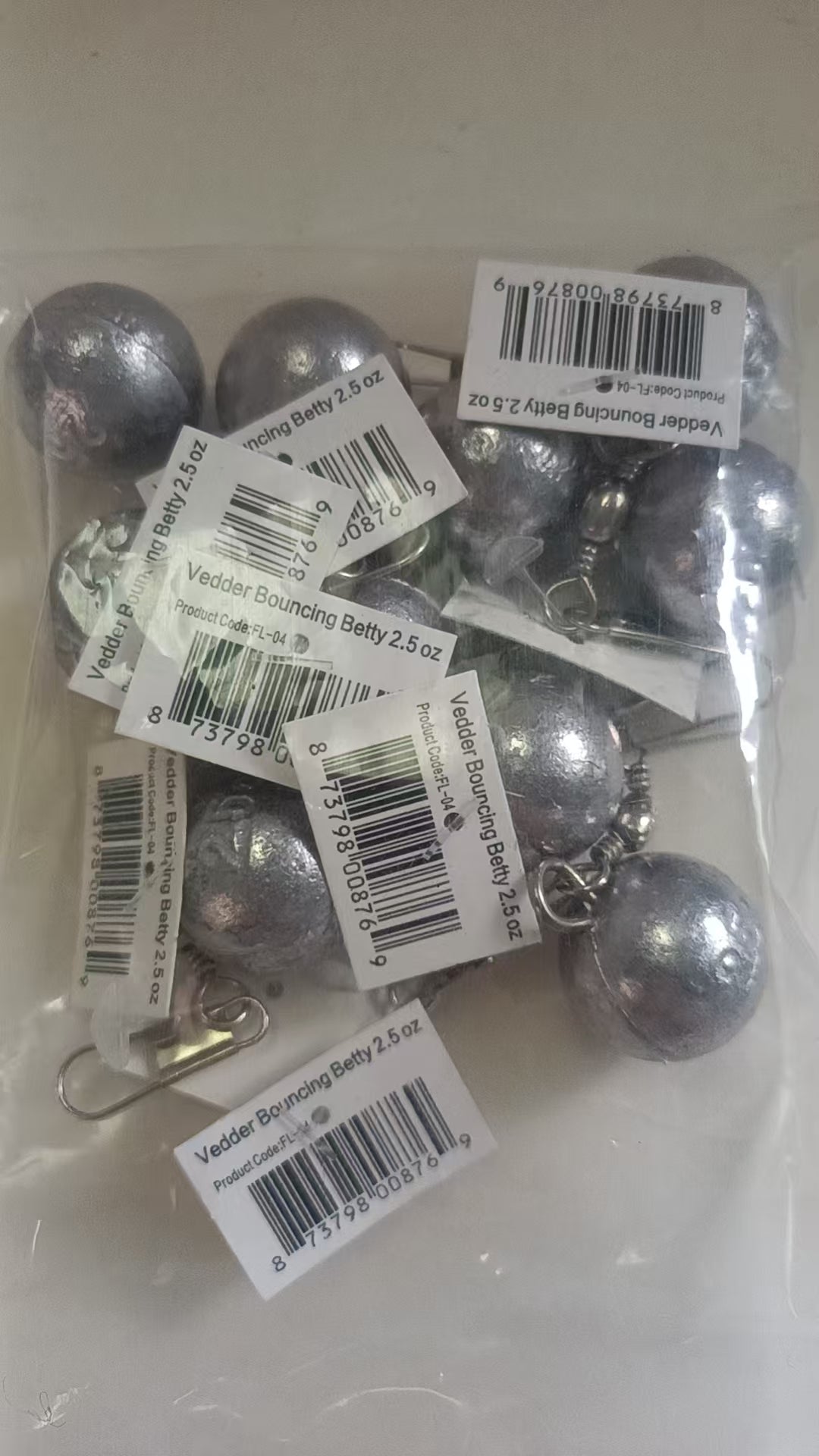 Vedder Round Lead Ball with Swivel
