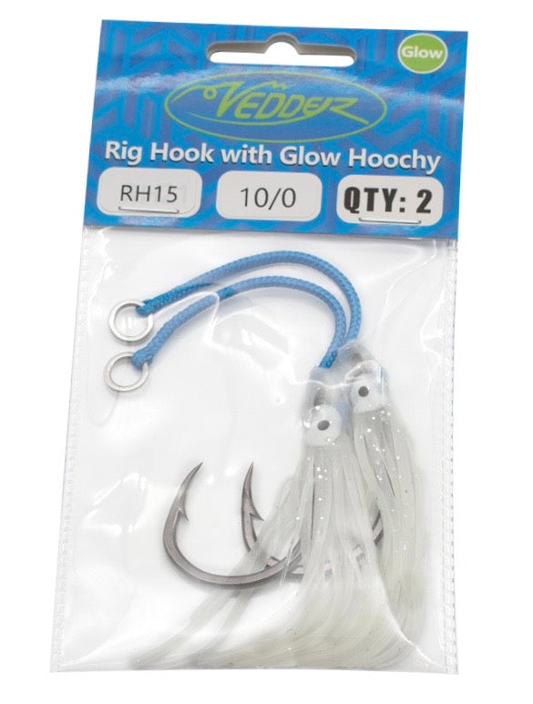 Lethal Weapon Rig Hook with Glow Hoochy (2-Pack)
