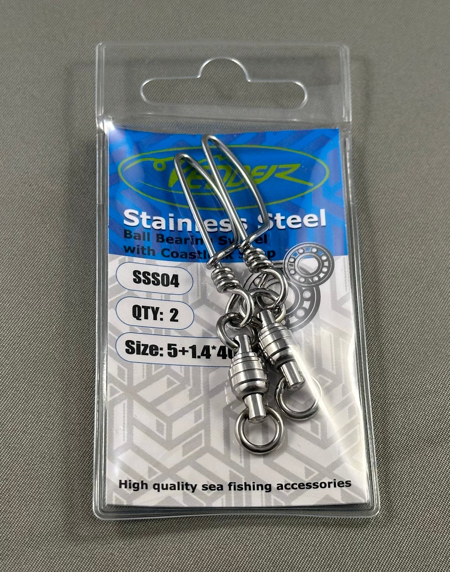 S.S. Ball Bearing Swivel with Coastlock Snap #5 2-Pack
