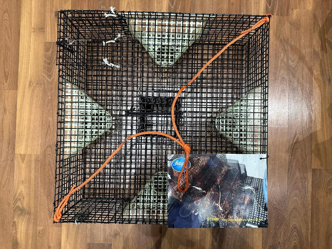 Vinyl Coated Steel Rigid Prawn Trap 24"