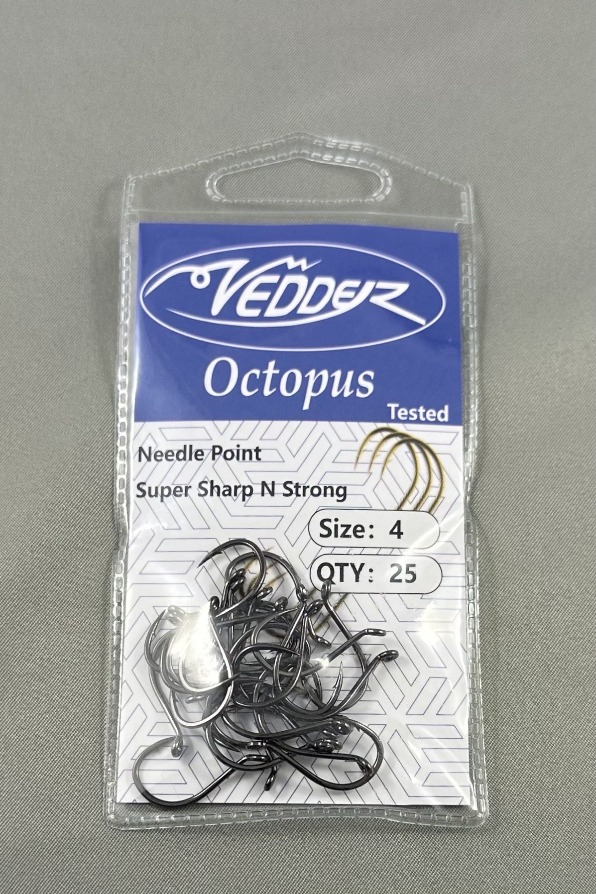 Vedder Octopus Barb Fishing Hook 25 - Pack