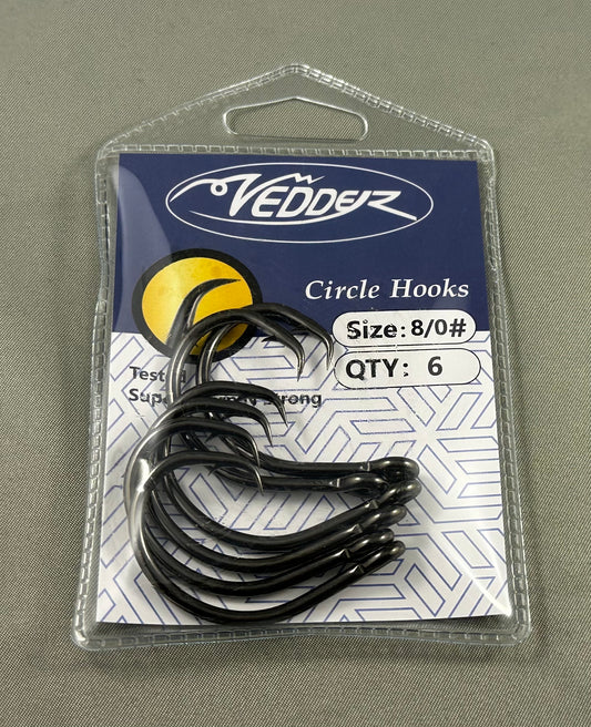 Vedder Black Circle Hook (Barbed)