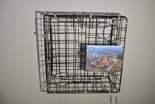 24" Folding Steel Crab Trap Top Open