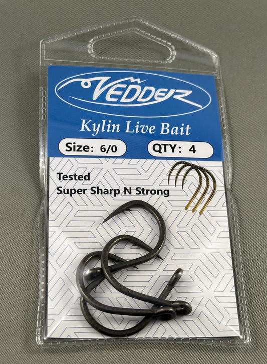 Vedder Black Live Bait Hook