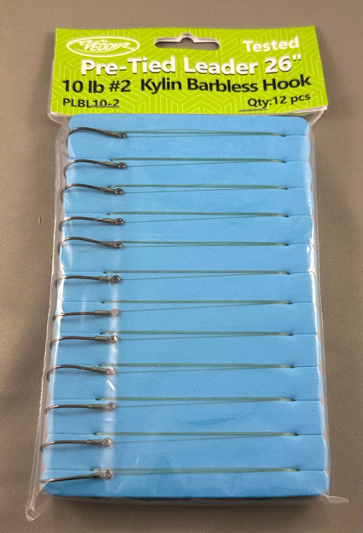 Vedder Pre-Tied Leader (Barbless, 12-Pack)