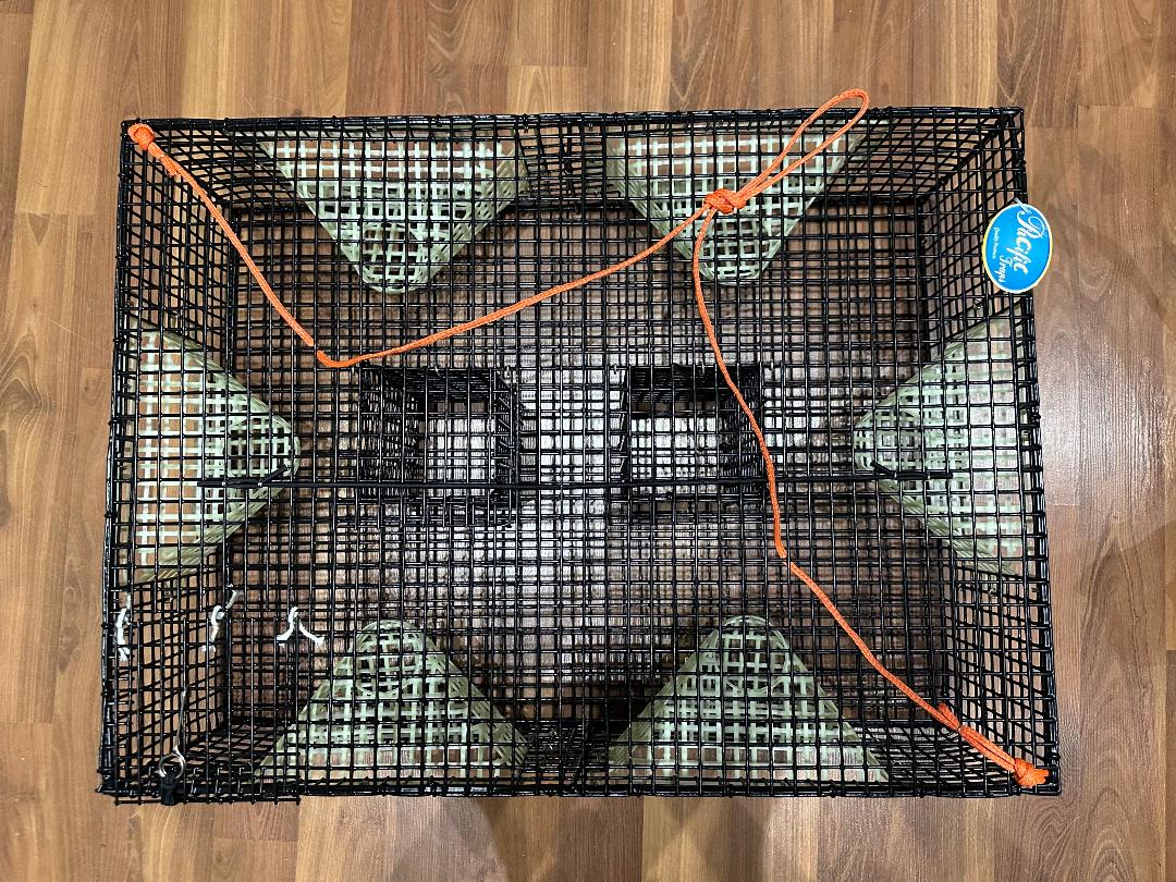 Heavy Duty Prawn Trap 32" with Dual Bait Slots (New)