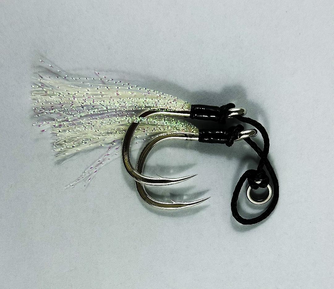 Double Hooks Rig with Glow Skirt 6/0 2pcs